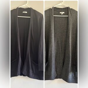 2 X 1 Croft & Barrow Black and Gray Cardigans Women’s Size 1X